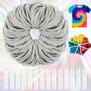 Vodolo Rubber Bands for Tie Dye,115 Pcs Tie Dye Rubberbands Kit,Clear Silicone White Tie Dye Rubber Band for Kids Women Men Large Groups,T Shirt,Dress,Tank Top,Tshirts,Leggings,Swimsuits