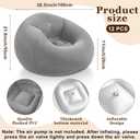 Realspring Inflatable Bean Bag Chairs Outdoor Blow up Camping Chairs Inflatable Lazy Sofa Folding Portable Bean Bag Loungers Couch for Movie Night(Dark Gray,12 Pcs)