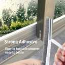 Window Weather Stripping Door Seal, 33 Ft Self-Adhesive Winter Insulation Strip for Exterior Front Door Frame Window Soundproofing Noise Cancelling Window Inserts, 0.35"Wide x 0.2"Thick, Gray