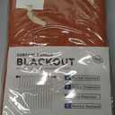 INOVADAY Thermal Sliding Door Curtains 100% Blackout Curtains for Bedroom, Sliding Glass Door Drapes Extra Wide for Patio Linen Textured Farmhouse Window Treatment, Burnt Orange, 1 Panel, W100xL96