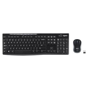 Logitech MK270 Wireless Keyboard and Mouse Combo for Windows, 2.4 GHz, 8 Multimedia Keys, PC, Laptop, Wireless Keyboard Compact Mouse Combo - Black