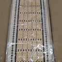 Mollydot Stair Treads Non Slip 15PCS - 8"x30" Indoor Stair Runners for Wooden Steps, Soft Carpet Stair Treads, Edging Stair Rugs, Peel and Stick Stair Treads Washable Reusable Adhesive (Beige)