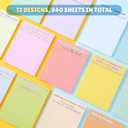 Thenshop 24 Pcs Employee Appreciation Sticky Notes 3 x 4'' Inspirational Sticky Notes Thank You Gifts Funny Self Adhesive Notepads for Coworkers Nurse Teacher Office Supplies(Colorful)