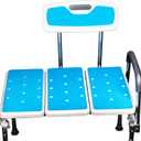 3 PCS Cover Mats for Bath Tub Bench Shower Chair with Adhesive Backing, 15 x 8 Inch Anti-Skid Soft Pads Padded Shower Seat for Bathtub - Extended Tub Transfer Bench Cushions, Bath Chair Mats