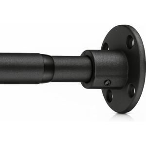 Heavy Duty Shower Rod - Industrial Shower Curtain Rod Wall Mounted for Bathroom,Closet,Room Divider,Outdoor Patio - 28 to 76"Adjustable Shower Pole - Matte Black (29-76" (1 Pack))