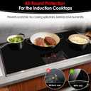 Extra Large Induction Cooktop Protector Cover Mat (Magnetic) | 300°C (572°F) Heat-Resistant | Power Boost Compatible | Range Covers for Electric Stove (Pure Black, 20.4x30.7 In)