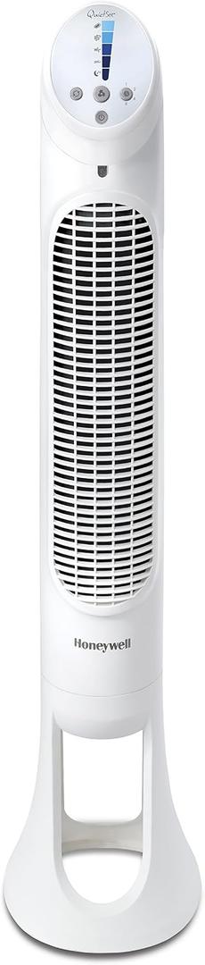 Honeywell QuietSet Whole Room Oscillating Tower Fan (5 Speed Settings, Oscillating 80, Timer Function, Auto-Off Lights, Remote Control) HYF260, tall
