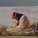 Christian Canvas Wall Art Jesus with Lamb Painting Wall Decor 16"L x 24"W