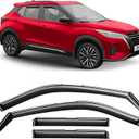 Voron Glass in-Channel Extra Durable Rain Guards for Nissan Kicks 2018-2024, Window Deflectors, Vent Window Visors, 4 Pieces - 200432