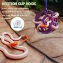 Slim Snake Ball Python Accessories Reptile Climbing Enrichment Toys Ball Jungle Gym for Small Python Playground Climbing Snake Exploring&Climbing Accessories (Purple)