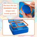 2 x 4 Packs Lid Seal Gasket For Omiebox,Omie Box Accessories for Kids Lunch Box Boxes, Food Grade Safe Silicone Rubber Seals (Orange)