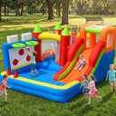 Ultimate Toddler Bounce House with 2 Trampoline Zones & Slide – Indoor/ Outdoor Inflatable Play Center for Kids Ages 2-6, Includes Basketball Hoops, Climbing Wall & Easy Setup