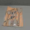 5 Pieces Silicone Spatula Set, Food Grade Rubber Spatula, Upgrade Strong Handle with Ergonomic Grip, Heat Resistant Up to 600F for Nonstick Cookware, Cooking Creamy White (Beige)