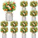 12 Sets Fake Orange Daisy Table Centerpiece Cutie Baby Shower Decor