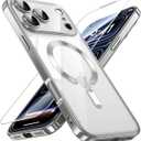 JUESHITUO for iPhone 17 Pro Max Case with Full Camera Lens Protector(Compatible with MagSafe)(Military Grade Drop Protection) 1X Screen Protector, Translucent Case for iPhone 17 Pro Max, Grey