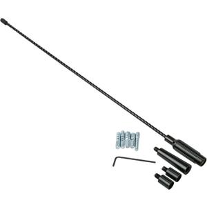 Scosche RMFB17-WP1 17" Universal Car Radio Spiral Antenna Mast - Top Mount Replacement Mast with Threaded Adapters and Spacers - Domestic and Import Vehicles - AM/FM Auto Antenna - Car Truck and SUV