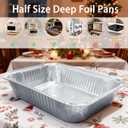 Aluminum Foil Pans 9x13 - Disposable Half Size Deep Steam Table Tin Foil Pans for Oven Baking Cake, Roasting Turkey, Food Prepping, Storing, Freezing, Chafing (40 Pack)