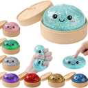 Glitter Dumpling Squishies Mystery Box Squeeze Toy, Easter Squishy Dumpling Fidget Toys for Adults, Stress Relief Sensory Toy(LightBlue)
