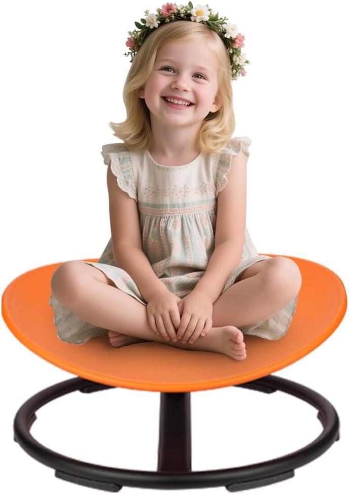 Sensory Spinning Chair for Autistic Kids, Training Body Coordination Sit and Spin Sensory for Kids, ADHD Autism Sensory Products, Swivel Chair for Kid Toddlers