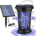PALONE Bug Zapper for Outdoor & Indoor with 5.5W Solar Panel Charging, Electric Fly Zapper USB Charging Solar Bug Zapper Light for Camping Outdoor, Backyard, Garden