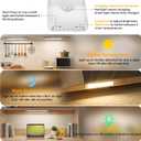 7.9 inch Motion Sensor Under Cabinet Light, 3 Color Temperature Dimmable Rechargeable Magnetic Closet Light Wireless Under Counter Light 5-Pack