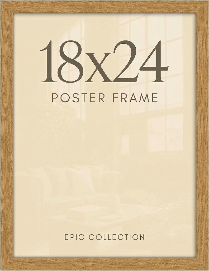 8x24 Poster Frame - Engineered Wood - Dark Oak