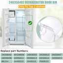 240356402 Refrigerator Door Bin, Frigidaire Door Shelf Replacement 240356402 Compatible with Frigidaire Kenmore, Replacement for 240356402 Frigidaire Refrigerator Door Bin, AP2549958 Door Bin