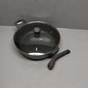 SENSARTE Nonstick Frying Pan Skillet with Lid, 12 Inch Large Deep Frying Pan, 5 Qt Non Stick Saute Pan with Cover, Induction Pan, Healthy Non Toxic Cooking Pan with Helper Handle, PFOA PFOS Free (Classic Black)