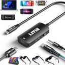 LIVIN USB C to Portable MonitorAR Glasses XREAL OneAir 2 Pro/VITURE Pro/RayNeo Air 2s3s/Rokid,4K@60Hz+PD 100W+Audio 3.5mm,USB C to Type C Adapter iPhone15/16AndroidPCSwitchSteam DeckRog Ally