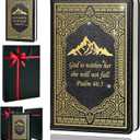 Bible Journal,Journal for Women,A5 Hardcover Leather Journal - 200 Pages Premium Paper Notebook,Christian Journal Notebook for School, Work, Black