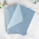 PONATIA 50 PCS A7 Envelopes, 5.25 x 7.25'' Matte Dusty Blue Envelopes For 5x7'' Weddings Invitation Cards, Christmas Gift Cards, Acrylic Invitations, Photos and Any 5x7" Inserts