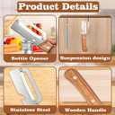 5 x 2 Pcs Multifunctional Vegetable Peeler, Stainless Steel Blade Peeler with Wooden Handle, Non-Slip Fruit Peeler for Kitchen