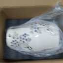 Blue and White Ceramic Vase, 11 Inch