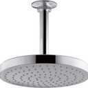 KOHLER 76464-G-CP Awaken 8 Inch Single-Function Rain SHOWERHEAD, 8" Fixed Round Rainfall SHOWERHEAD, 1.75 GPM, Polished Chrome