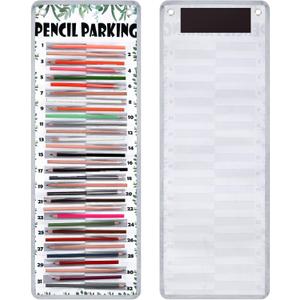 Sabary Pencil Parking Pocket for Classroom,Hanging Pencil Holder Wall Organization Numbered pencils Dispenser with Magnetic Strip Grommets for Back to School Student Essentials(Fresh)