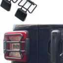 Black Plastic Front Bumper Fog Headlight taillight Cover Trims for 2018-2023 Jeep Wrangler Accessories JL (Taillight Protector)