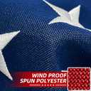 Premium American Flag 6x10 Ft TearProof Series for Outside, Heavy Duty OutdoorLongest Lasting, Super Tough Fade Resistant Spun Polyester, High Wind US Outdoor Flags Embroidered Stars, Sewn Stripes, Brass Grommets