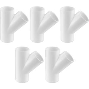 LESSO 5 Pack PVC Pipe Fittings, 1 inch PVC Wye