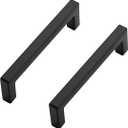 Ravinte 30 Pack Solid 3-1/2 Inch Center to Center Slim Square Bar Drawer Handles Cabinet Hardware - Matte Black Kitchen Pulls