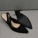 Reoplty Womens Closed Toe Ankle Strap Heels Pointed Toe Pumps Shoes Slingback High Heel Wedding Dress Shoes 8.5