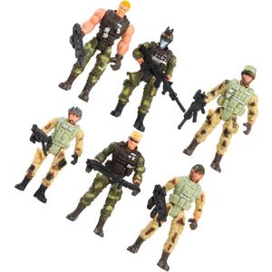 BESTonZON 6pcs Toy Tanks Soldier Figurines Army Soldiers for Kids Toys Set Random Style