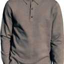 2 x Men's Polo Sweater Fashion Collar Casual Sweater XL