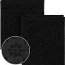 Pack of 2 Black Final Backing Cloth 7240'' Black Vinyl Fabric Cloth Primary Tufting Backing Fabric Non Slip with Plum Blossom Pattern Rug for Crafts Carpet Making Supplies