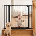 Mumeasy 29.7-40.6" Baby Gate for Stairs, Auto Close Dog Gate for Doorways