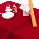 Home Brilliant Red Tablecloths for Rectangle Tables Table Cloth for 6 Foot Tables for Parties Buffet Picinic Camping Holiday Birthday Party Dinner Decor, 60x60 inch, Red