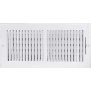 EZ-FLO 14 x 6 Inch (Duct Opening) Air Vent Cover for Wall or Ceiling, Two-Way Ventilation Register, Solid Steel HVAC Register Cover, White, 61613