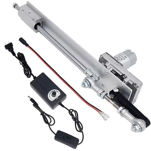 Reciprocating Cycle Linear Actuator, DC 24V Stroke 1.18"-6" Gear Adjustable Telescopic Motor DIY Motor with Speed Controller (24V150MM120RPM) 