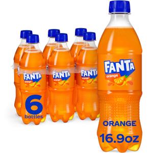 2 x Fanta Orange Soda Soft Drink, 16.9 fl oz Bottles, 6 Pack