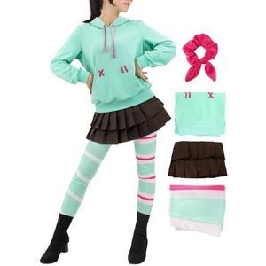 C-ZOFEK Women's Vane Cosplay Costume Hoodie Skirt US Size Outfit Leggings with Hairtie for Halloween Christmas XS