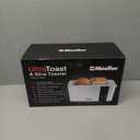 Mueller UltraToast Full Stainless Steel Toaster 4 Slice, Long Extra-Wide Slots for Bagels and Waffles, 6 Browning Levels, LED Display, Cancel/Defrost/Reheat Functions & Removable Tray, Kitchen Gadgets
